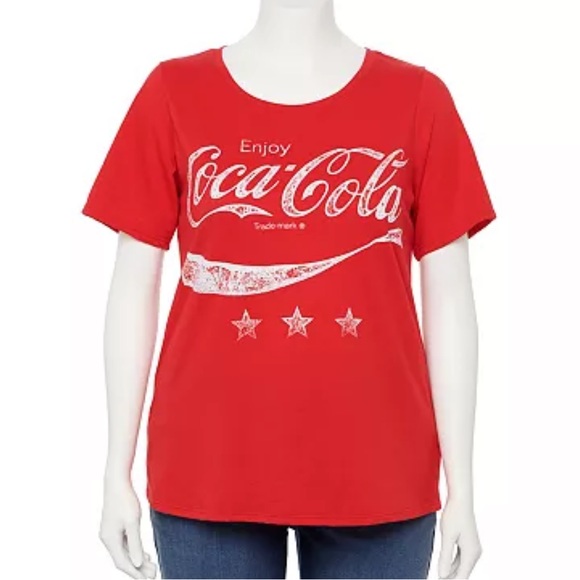 Hybrid Tees Novelty Enjoy Coca Cola Short Sleeve Tee T-Shirt Red White Size 3X - Picture 1 of 2